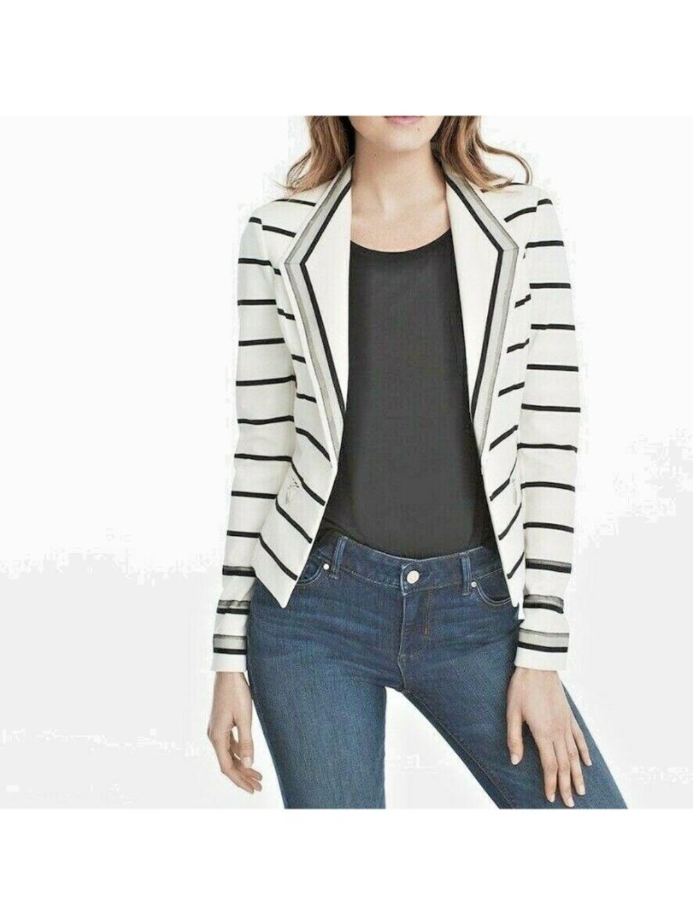 NWT White House Black Market Size 2 Blk/Wht Blazer